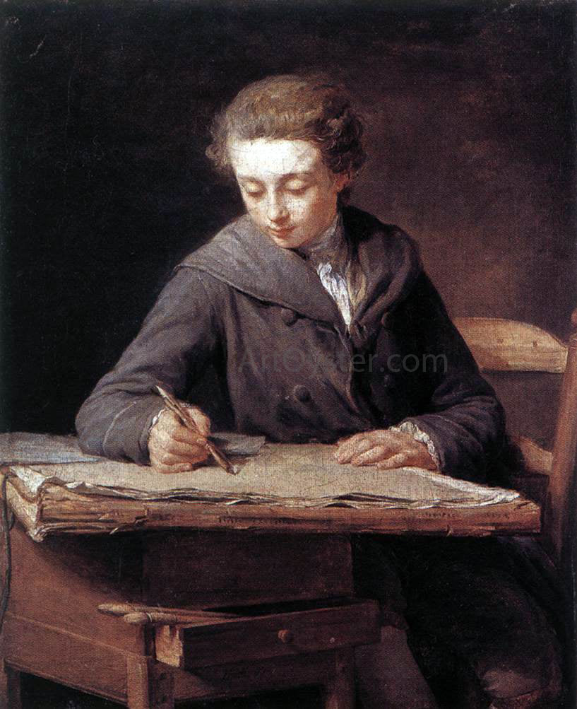  Nicolas-Bernard Lepicier The Young Draughtsman - Hand Painted Oil Painting