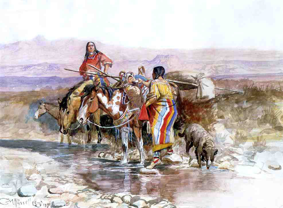  Charles Marion Russell Thirsty - Hand Painted Oil Painting