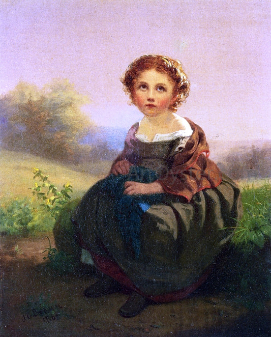  John George Brown Thoughts by the Wayside - Hand Painted Oil Painting