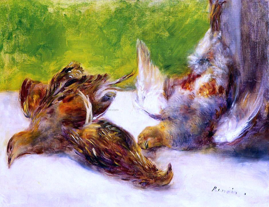  Pierre Auguste Renoir Three Partridges - Hand Painted Oil Painting