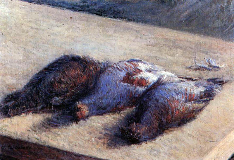  Gustave Caillebotte Three Partridges on a Table - Hand Painted Oil Painting