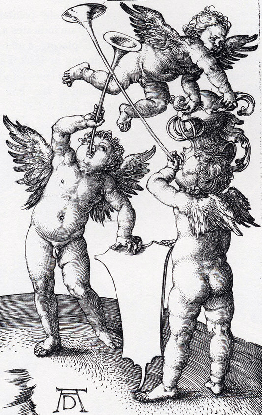  Albrecht Durer Three Putti With Shield And Helmet - Hand Painted Oil Painting