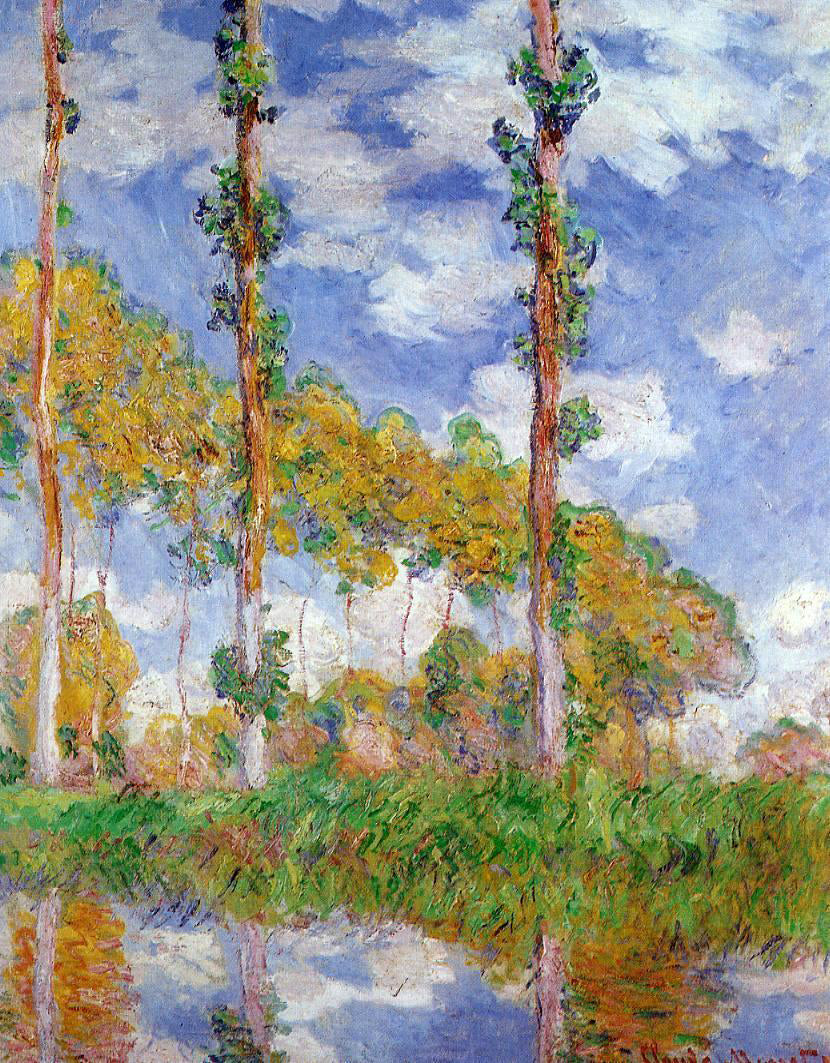  Claude Oscar Monet Three Trees in Summer - Hand Painted Oil Painting