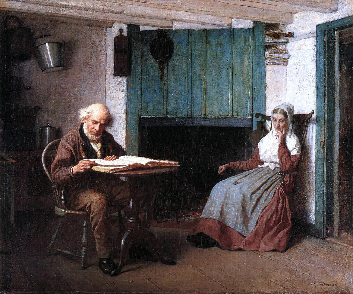  Eastman Johnson Thy Word is a Lamp unto My Feet and a Light unto My Path - Hand Painted Oil Painting