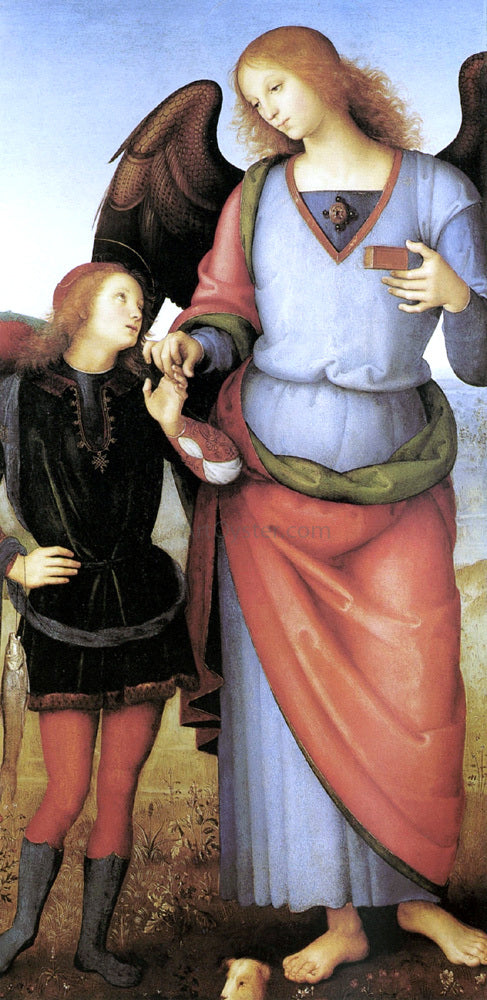  Pietro Perugino Tobias with the Archangel Raphael - Hand Painted Oil Painting