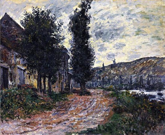  Claude Oscar Monet Tow Path at Lavacourt - Hand Painted Oil Painting