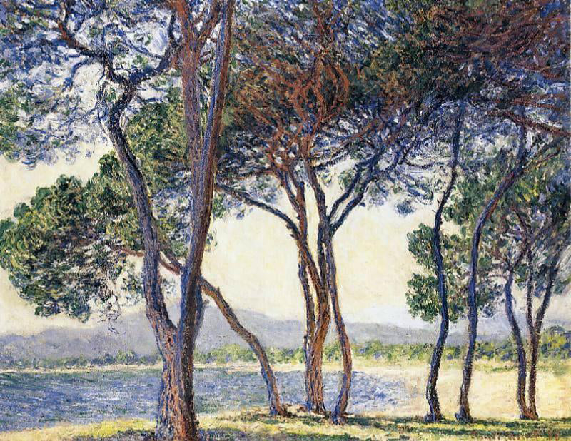  Claude Oscar Monet Trees by the Seashore at Antibes - Hand Painted Oil Painting