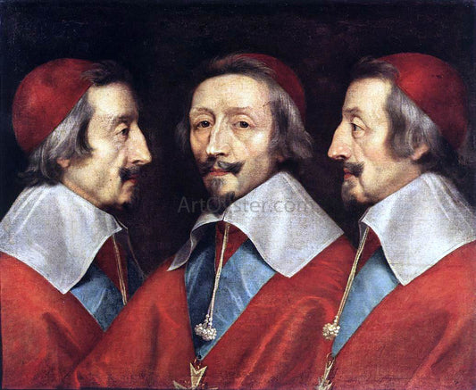  Philippe De Champaigne Triple Portrait of Richelieu - Hand Painted Oil Painting