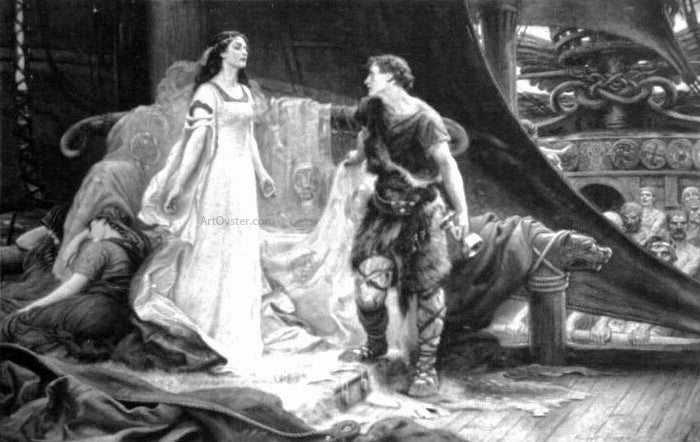  Herbert James Draper Tristan and Isolde - Hand Painted Oil Painting