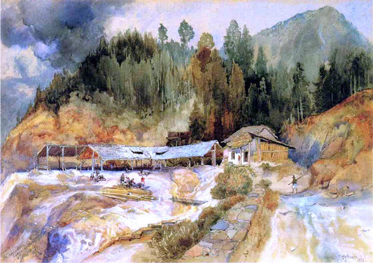  Thomas Moran Trojes Mine - Hand Painted Oil Painting