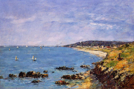  Eugene-Louis Boudin Trouville, View from the Heights - Hand Painted Oil Painting