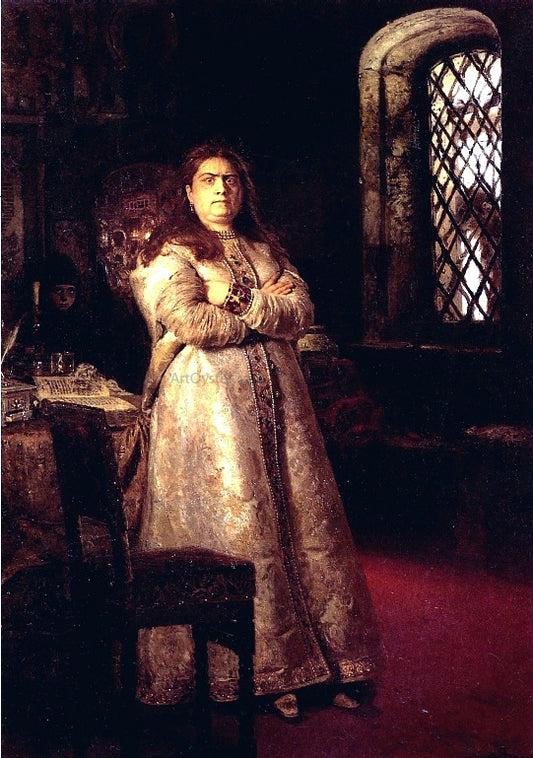  Ilia Efimovich Repin Tsarevna Sophia Alexeevna in the Novodevitchy Convent. - Hand Painted Oil Painting