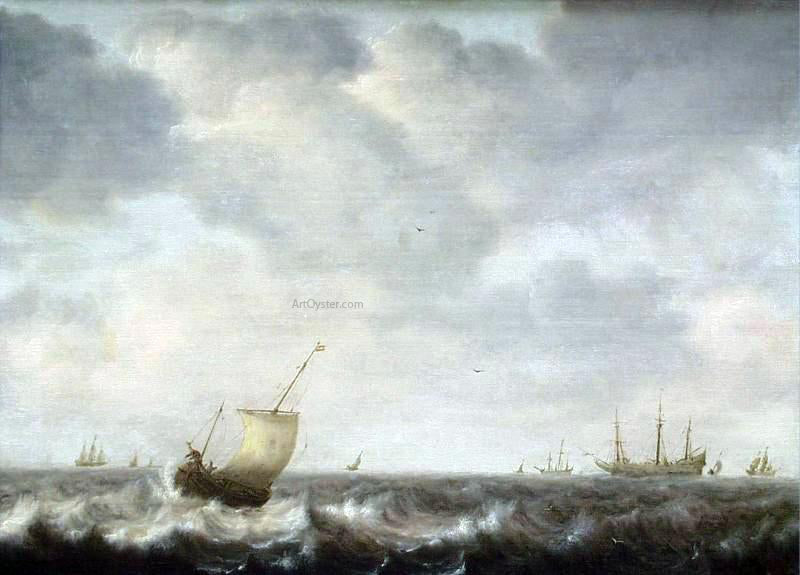  The Elder Pieter Mulier Turbulent Sea - Hand Painted Oil Painting