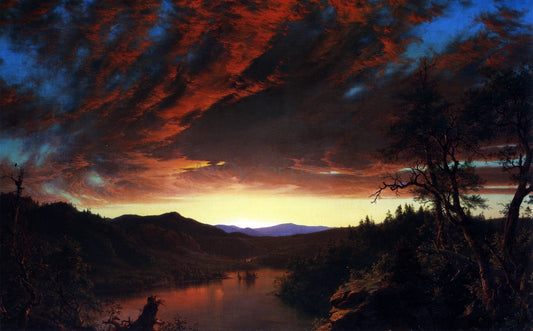  Frederic Edwin Church Twilight in the Wilderness - Hand Painted Oil Painting