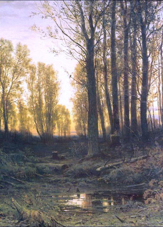  Ivan Ivanovich Shishkin Twilight, Sunset - Hand Painted Oil Painting
