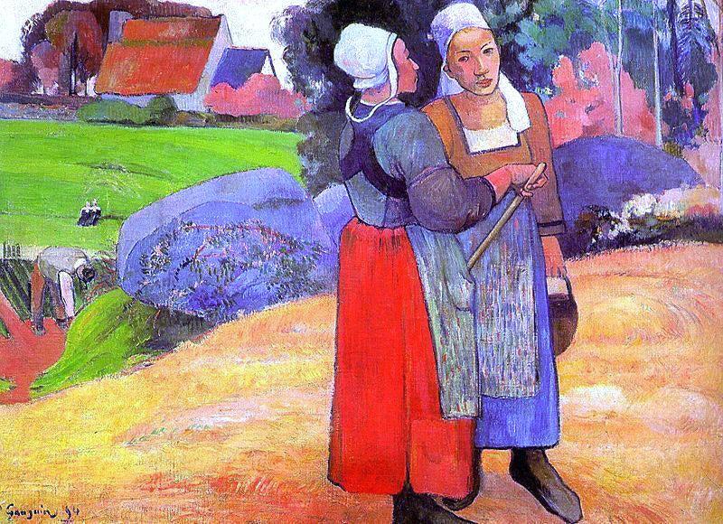  Paul Gauguin Two Breton Peasants on the Road - Hand Painted Oil Painting
