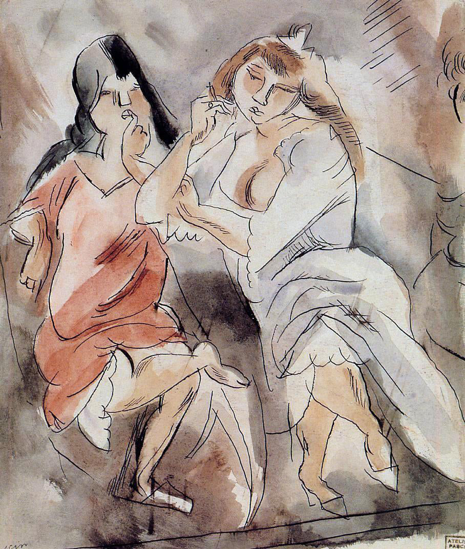  Jules Pascin Two Creoles - Hand Painted Oil Painting