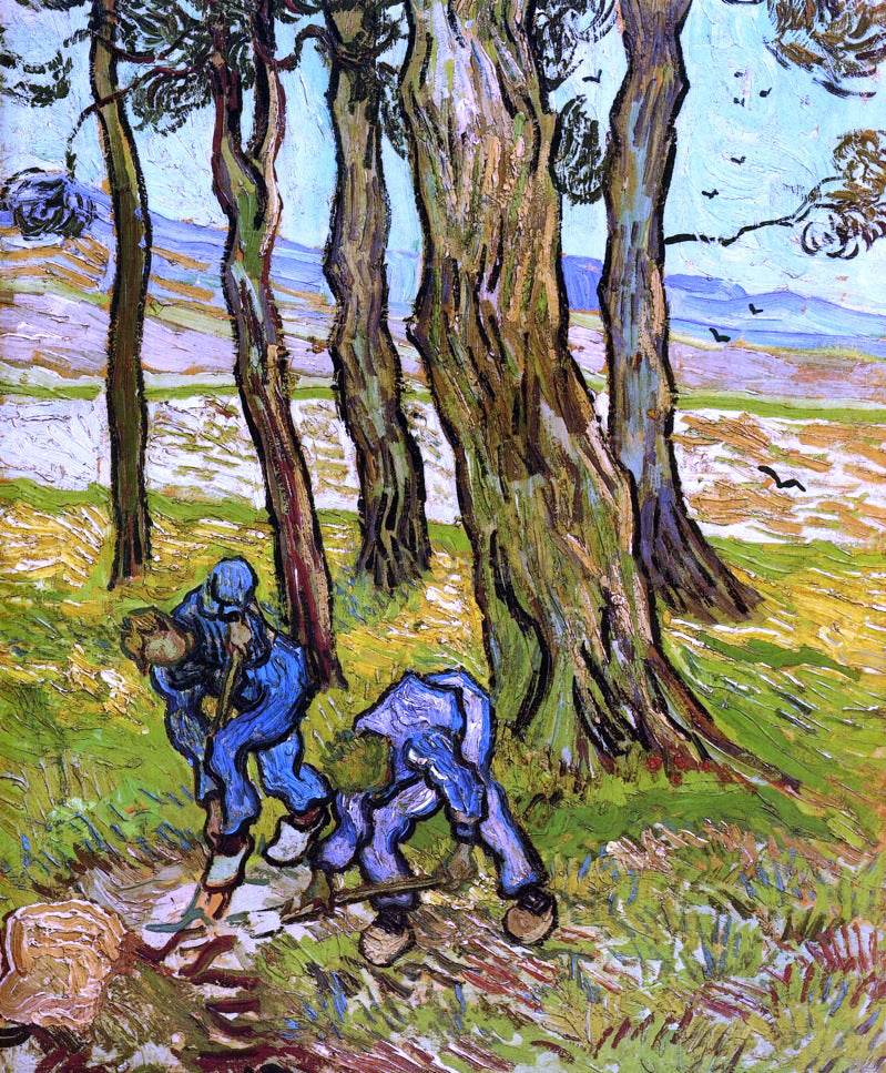  Vincent Van Gogh Two Diggers Among Trees - Hand Painted Oil Painting