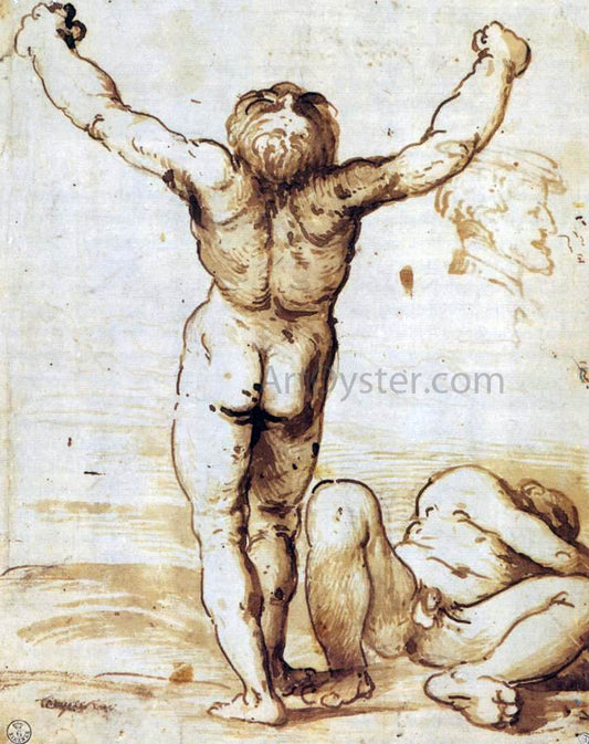  Girolamo Romanino Two Nude Men - Hand Painted Oil Painting