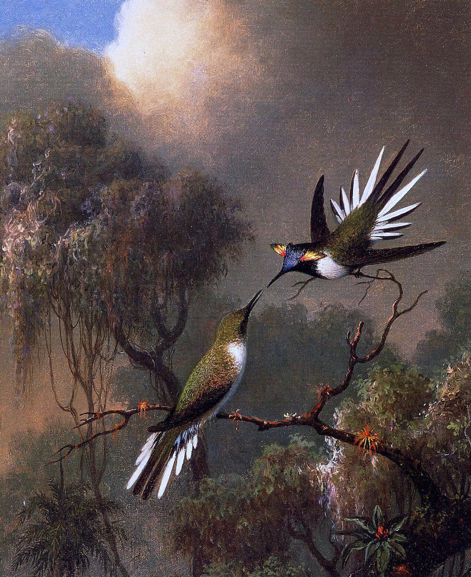  Martin Johnson Heade Two Sun Gems on a Branch - Hand Painted Oil Painting