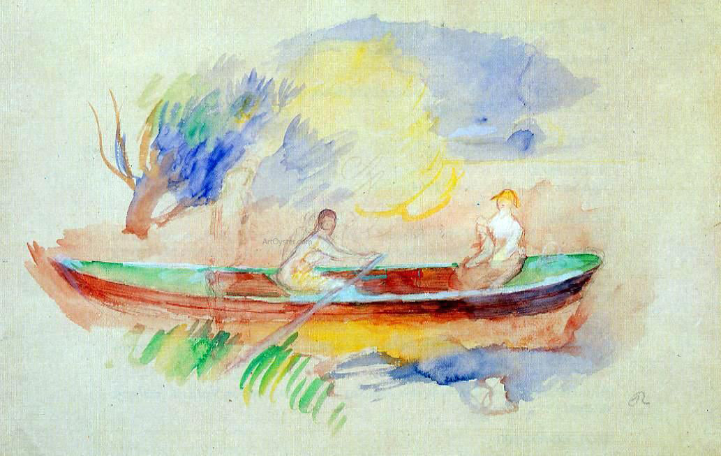  Pierre Auguste Renoir Two Women in a Rowboat - Hand Painted Oil Painting