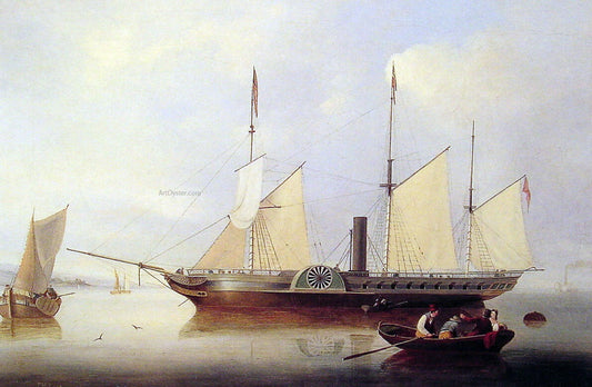  Fitz Hugh Lane Unicorn in Salem Harbour - Hand Painted Oil Painting