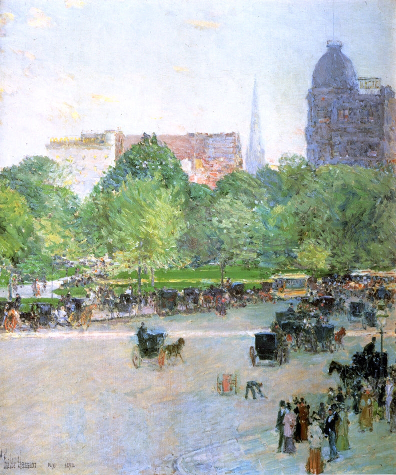  Frederick Childe Hassam Union Square - Hand Painted Oil Painting