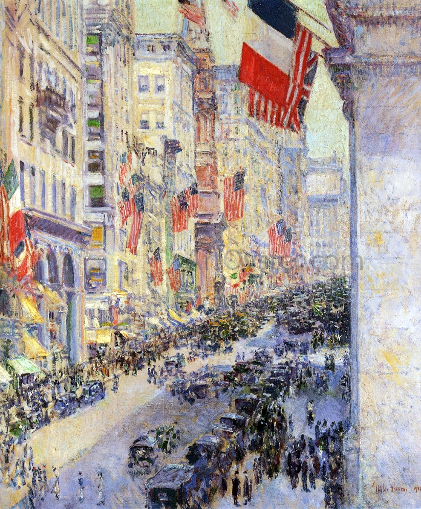  Frederick Childe Hassam Up the Avenue from Thirty-Fourth Street, 1917 - Hand Painted Oil Painting
