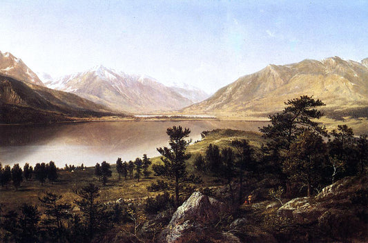  David Johnson Upper Twin Lakes in the Colorado Rockies - Hand Painted Oil Painting