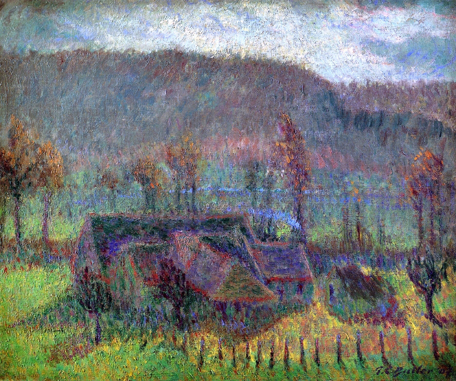  Theodore Earl Butler Valley Farm (also known as Cottage in Giverny) - Hand Painted Oil Painting