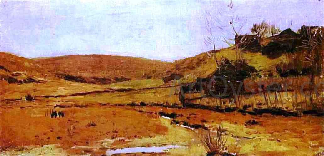  Isaac Ilich Levitan Valley of a River, Study - Hand Painted Oil Painting