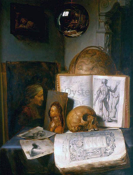  Simon Luttichuijs Vanitas Still-Life with a Skull - Hand Painted Oil Painting