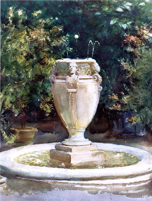  John Singer Sargent A Vase Fountain, Pocantico - Hand Painted Oil Painting