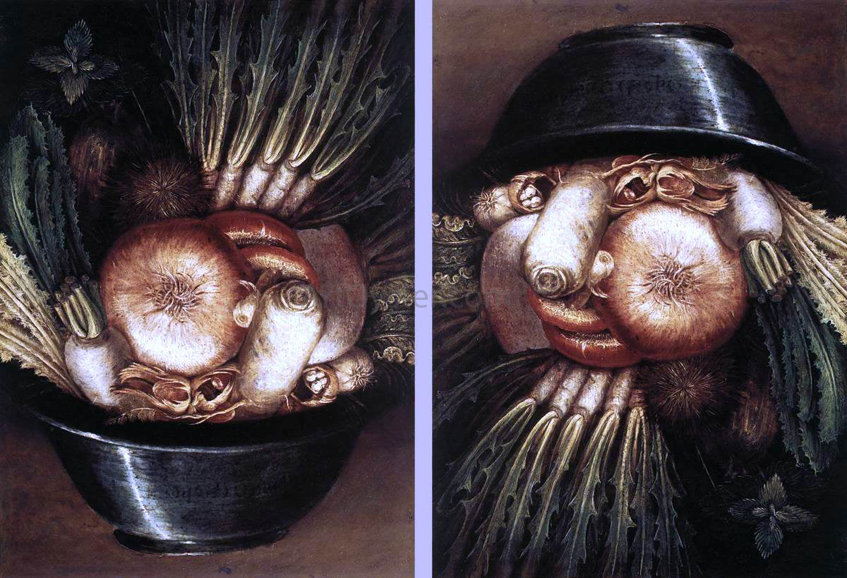  Giuseppe Arcimboldo Vegetables in a Bowl or The Gardener - Hand Painted Oil Painting
