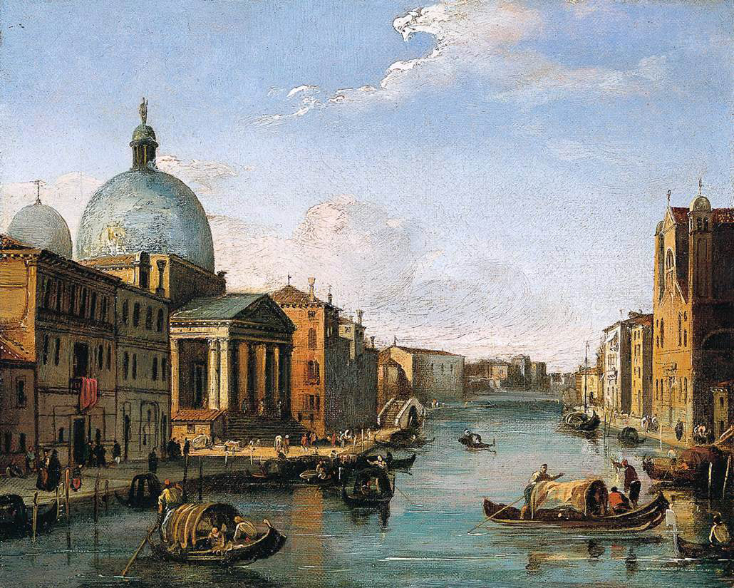  Giovanni Migliara Venetian View - Hand Painted Oil Painting