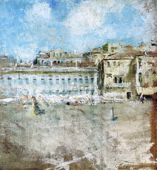  Charles Webster Hawthorne Venice (Campo) - Hand Painted Oil Painting