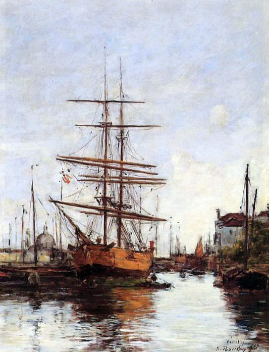  Eugene-Louis Boudin Venice, Quai de la Guidecca - Hand Painted Oil Painting