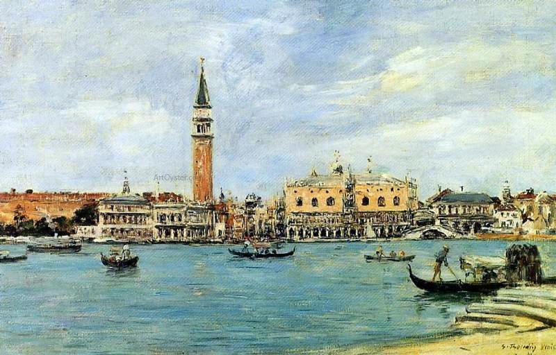  Harrison Bird Brown Venice, the Campanile, the Ducal Palace and the Piazetta, View from San Giorgio - Hand Painted Oil Painting