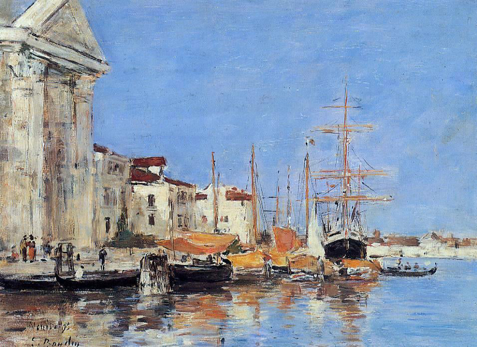  Eugene-Louis Boudin Venice, the Customs House - Hand Painted Oil Painting