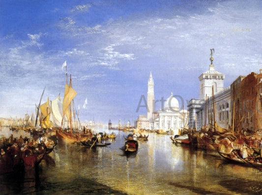  Joseph William Turner Venice: The Dogana and San Giorgio Maggiore - Hand Painted Oil Painting
