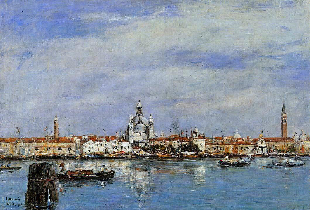  Eugene-Louis Boudin Venice, the Grand Canal - Hand Painted Oil Painting