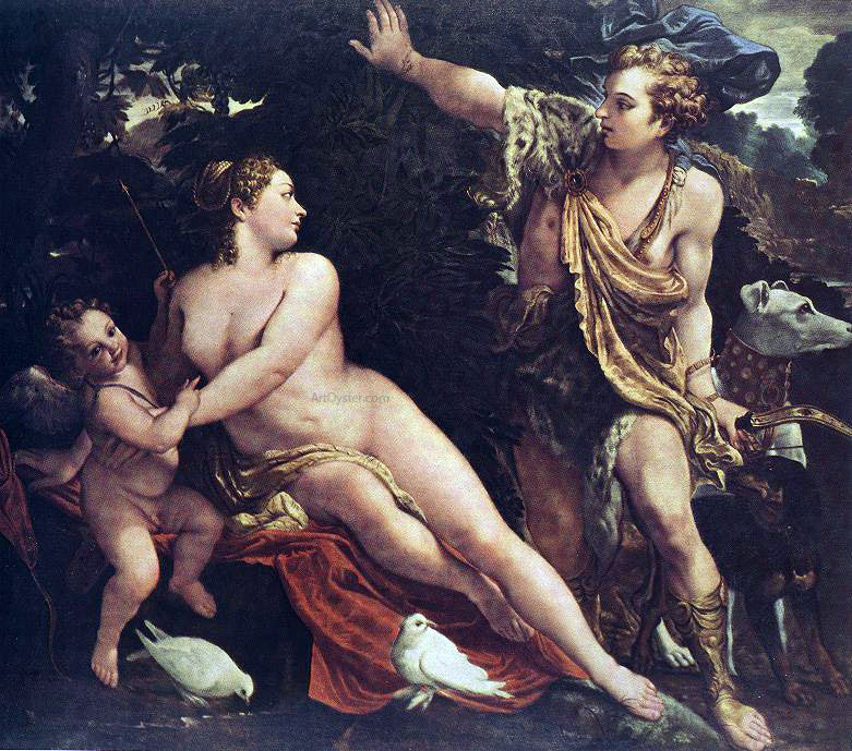  Annibale Carracci Venus and Adonis - Hand Painted Oil Painting