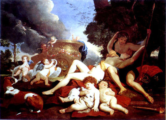  Nicolas Poussin Venus and Adonis - Hand Painted Oil Painting