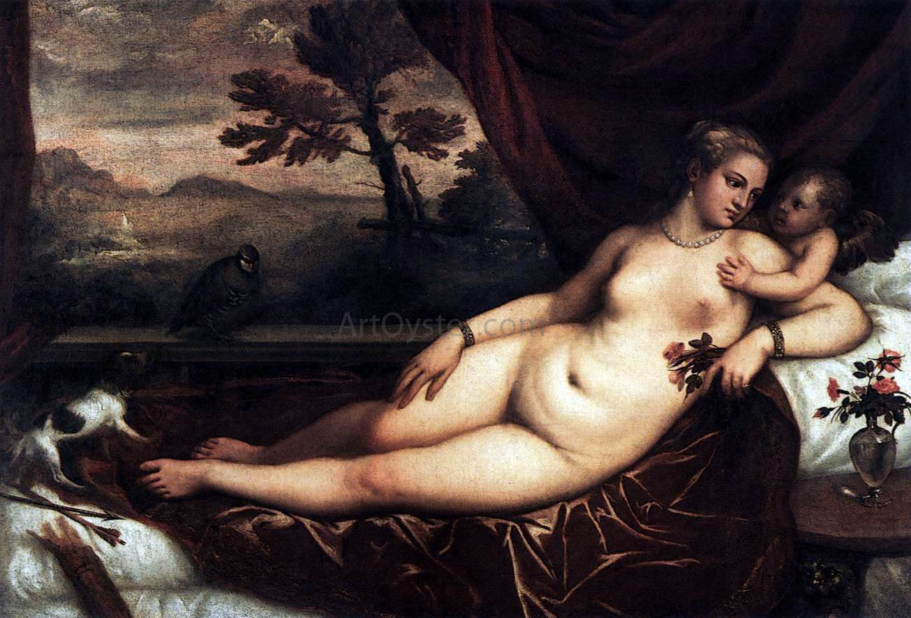  Titian Venus and Cupid - Hand Painted Oil Painting