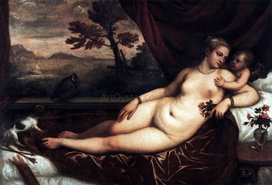 Titian Venus and Cupid - Hand Painted Oil Painting
