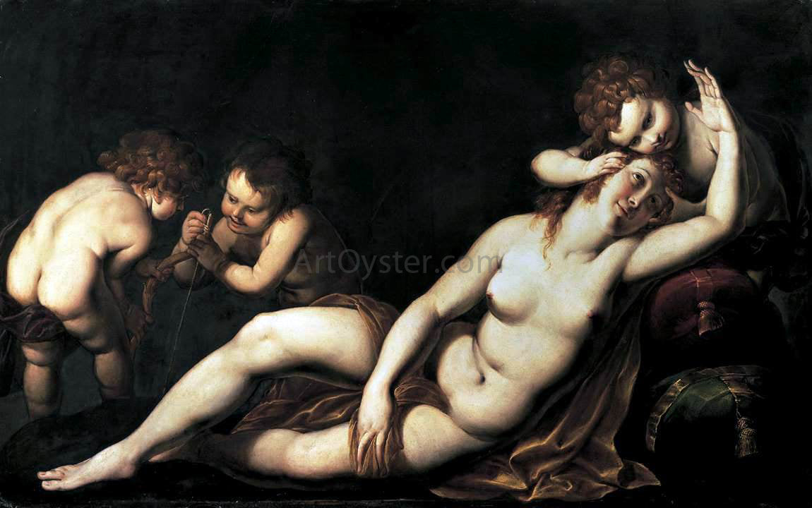  Giulio Cesare Procaccini Venus and Cupids - Hand Painted Oil Painting