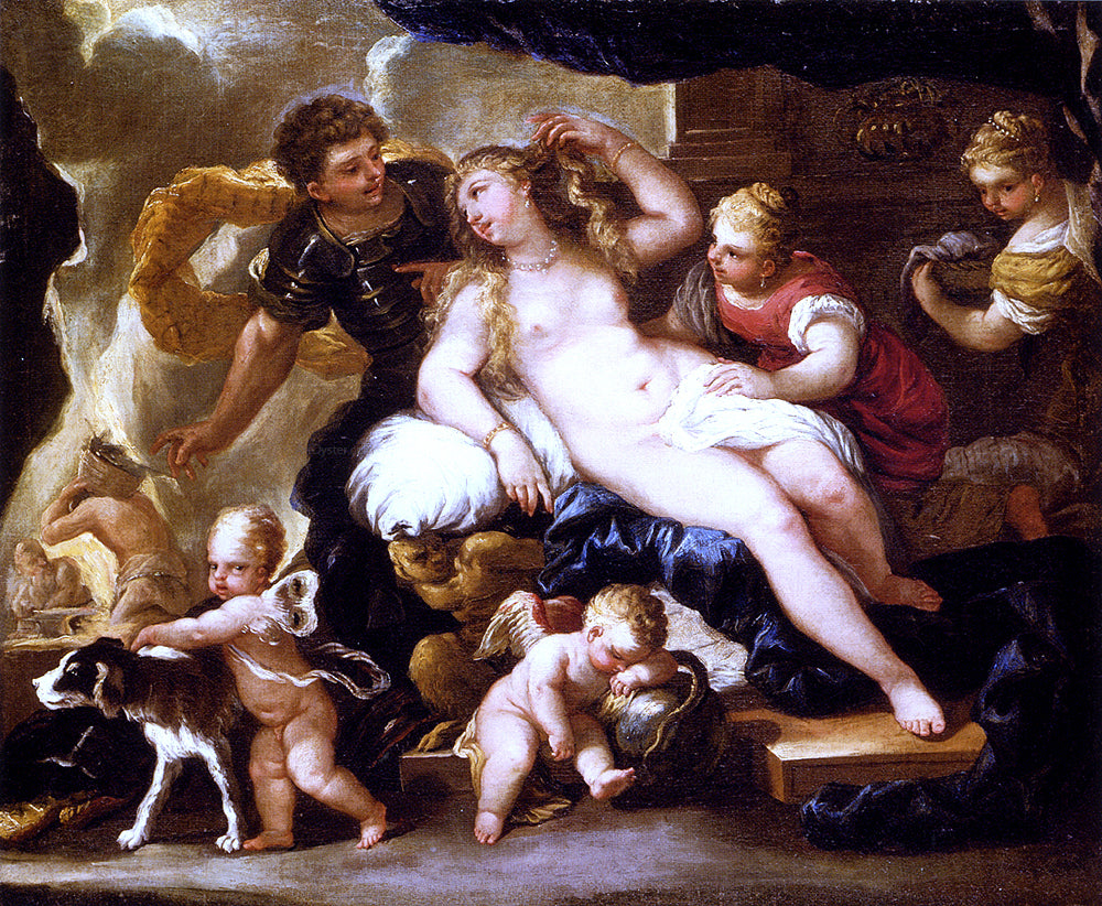  Luca Giordano Venus And Mars - Hand Painted Oil Painting