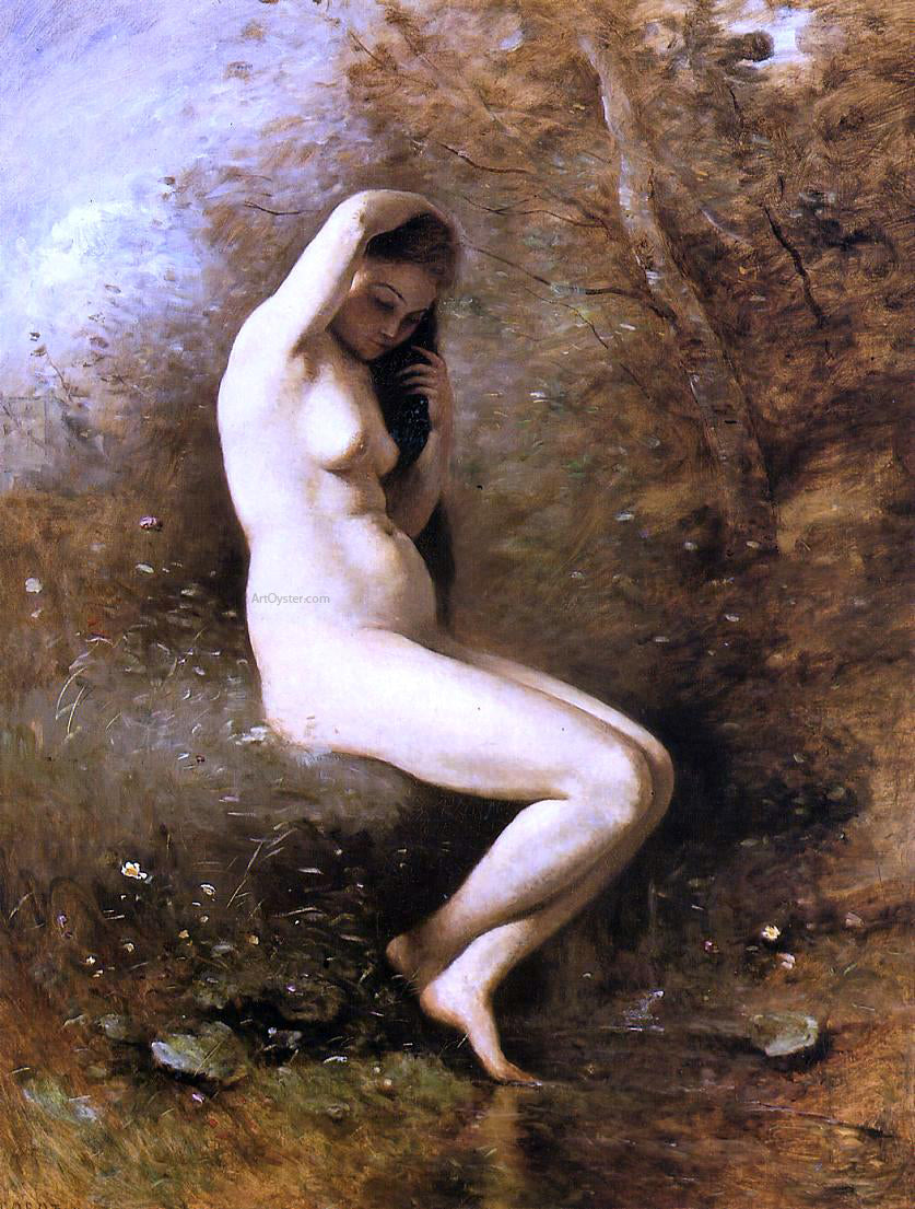  Jean-Baptiste-Camille Corot Venus at Her Bath - Hand Painted Oil Painting