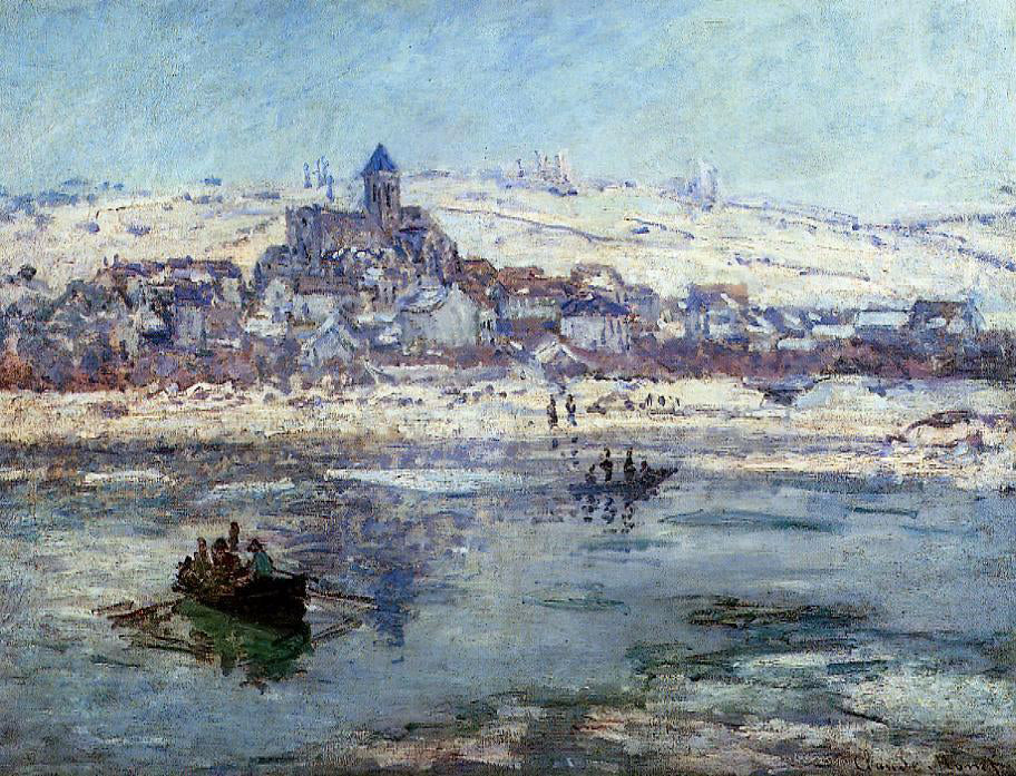  Claude Oscar Monet Vetheuil in Winter - Hand Painted Oil Painting