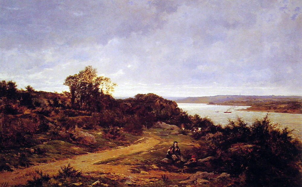  Auguste Allonge View from Plougastel, Brittany - Hand Painted Oil Painting